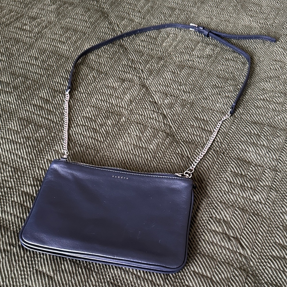 Sandro Paris, leather cross body bag